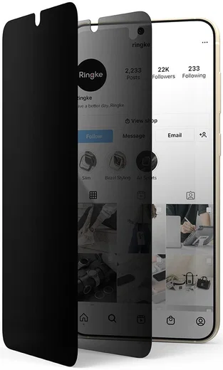 Ringke Samsung Galaxy S23 Plus Screen Protector Privacy Tempered Glass afbeelding 14