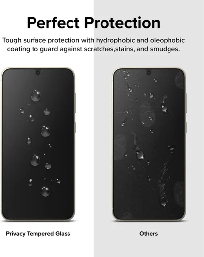 Ringke Samsung Galaxy S23 Plus Screen Protector Privacy Tempered Glass afbeelding 10