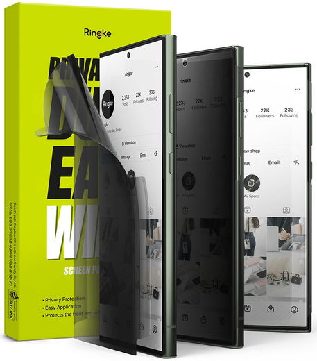 Ringke Dual Easy Wing Privacy Samsung Galaxy S23 Ultra Screen Protector afbeelding 1