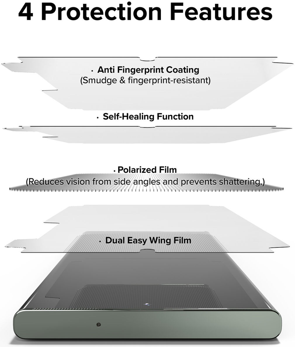 Ringke Dual Easy Wing Privacy Samsung Galaxy S23 Ultra Screen Protector afbeelding 9
