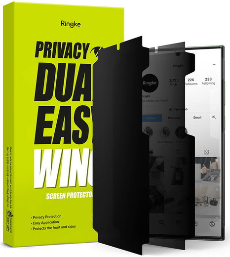 Ringke Dual Easy Wing Privacy Samsung Galaxy S23 Ultra Screen Protector afbeelding 12