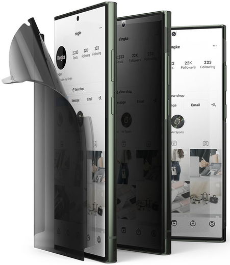 Ringke Dual Easy Wing Privacy Samsung Galaxy S23 Ultra Screen Protector afbeelding 15