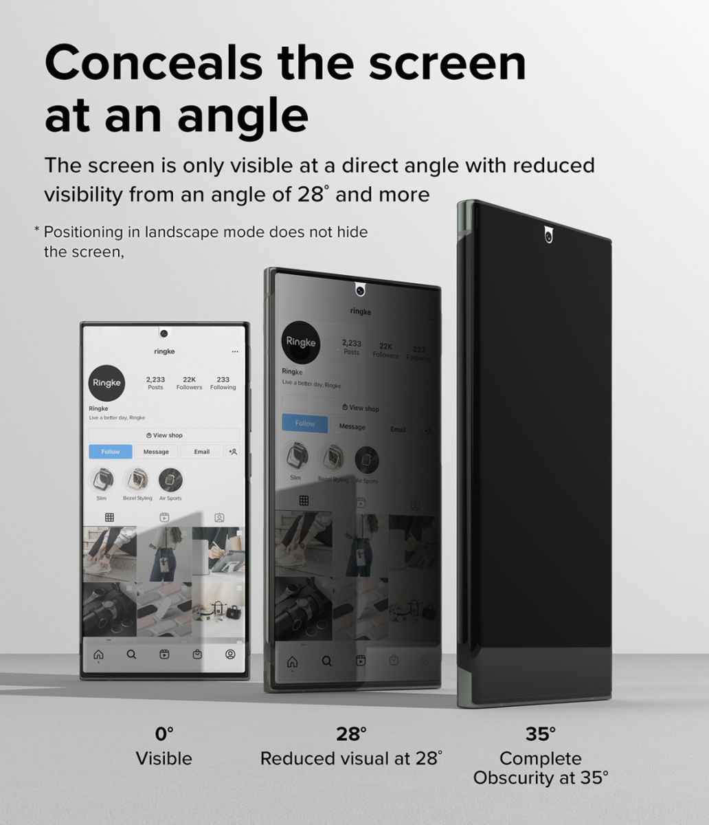 Ringke Dual Easy Wing Privacy Samsung Galaxy S23 Ultra Screen Protector afbeelding 6