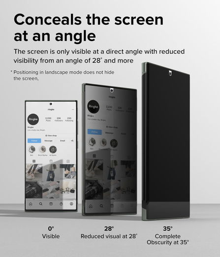 Ringke Dual Easy Wing Privacy Samsung Galaxy S23 Ultra Screen Protector afbeelding 6