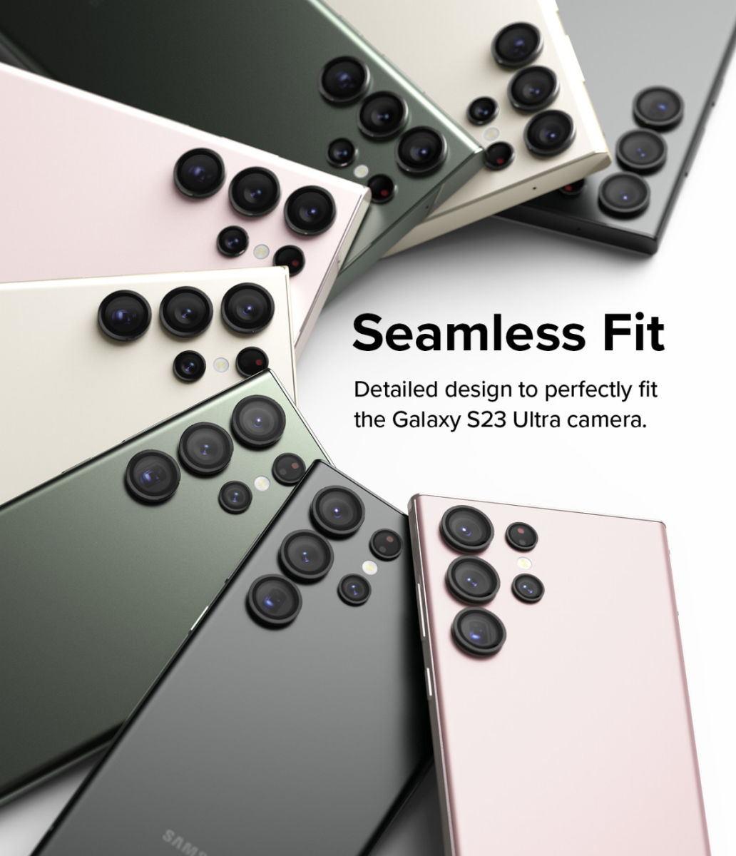 Ringke Frame Glass Samsung Galaxy S23 Ultra Camera Protector Zwart afbeelding 5