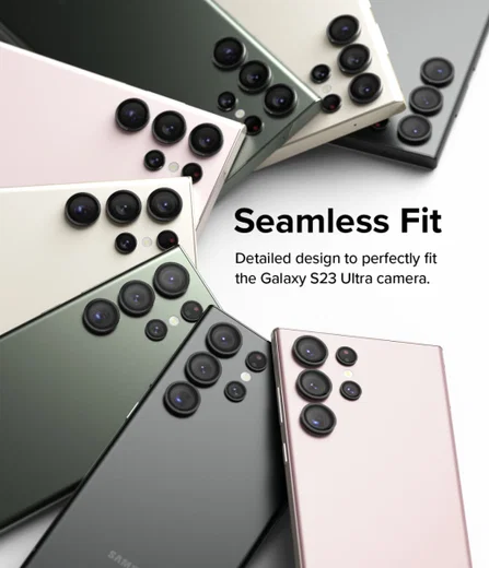 Ringke Frame Glass Samsung Galaxy S23 Ultra Camera Protector Zwart afbeelding 5