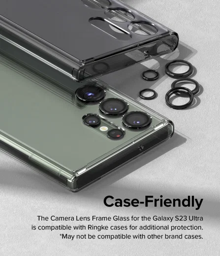 Ringke Frame Glass Samsung Galaxy S23 Ultra Camera Protector Zwart afbeelding 9