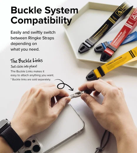 Ringke Design Hand Strap - Polsbandje voor Smartphone Black afbeelding 7