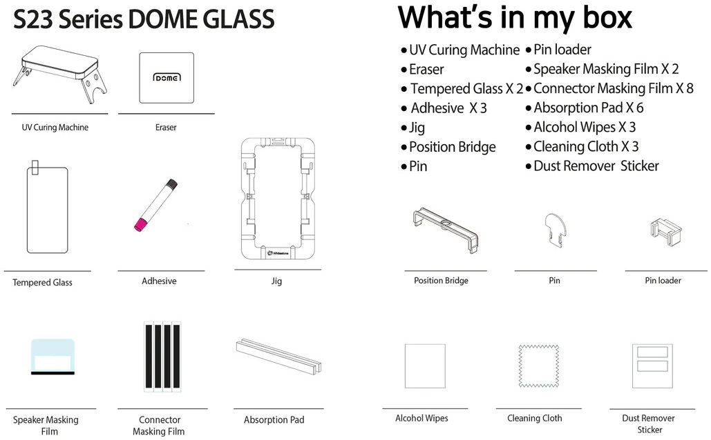 Whitestone Dome Glass Samsung Galaxy S23 Screen Protector (2-Pack) afbeelding 11