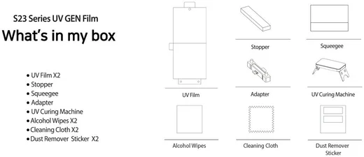 Whitestone Samsung Galaxy S23 Screen Protector UV PET 2-Pack afbeelding 8