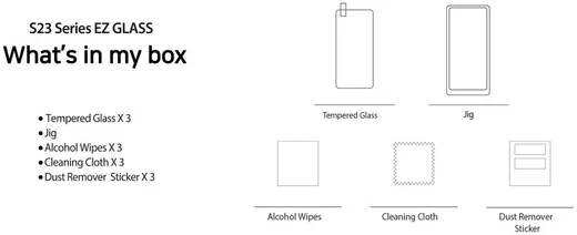 Whitestone EZ Glass Samsung Galaxy S23 Screen Protector (3-Pack) afbeelding 12