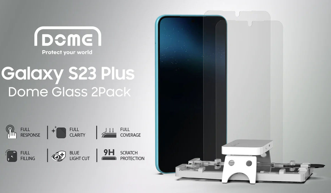 Whitestone Dome Glass Samsung Galaxy S23 Plus Screen Protector 2-Pack afbeelding 10
