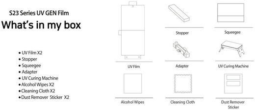 Whitestone Samsung Galaxy S23 Plus Screen Protector UV PET 2-Pack afbeelding 8