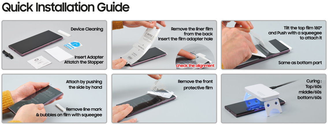 Whitestone Samsung Galaxy S23 Plus Screen Protector UV PET 2-Pack afbeelding 9