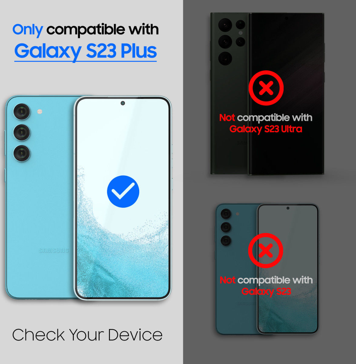 Whitestone Samsung Galaxy S23 Plus Screen Protector UV PET 2-Pack afbeelding 10