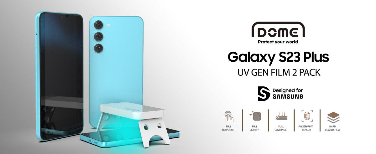 Whitestone Samsung Galaxy S23 Plus Screen Protector UV PET 2-Pack afbeelding 7