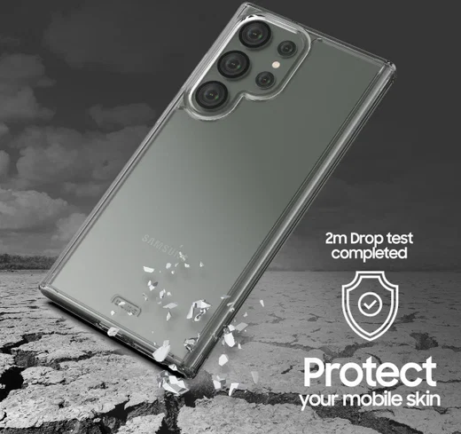 Whitestone Samsung Galaxy S23 Ultra Hoesje Hard Back Cover Transparant afbeelding 2