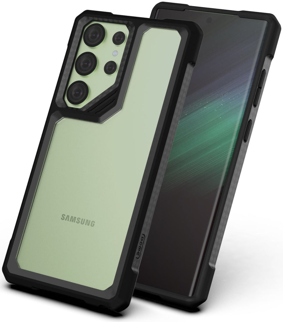 Whitestone Samsung Galaxy S23 Ultra Hoesje Hybride Back Cover Zwart afbeelding 1