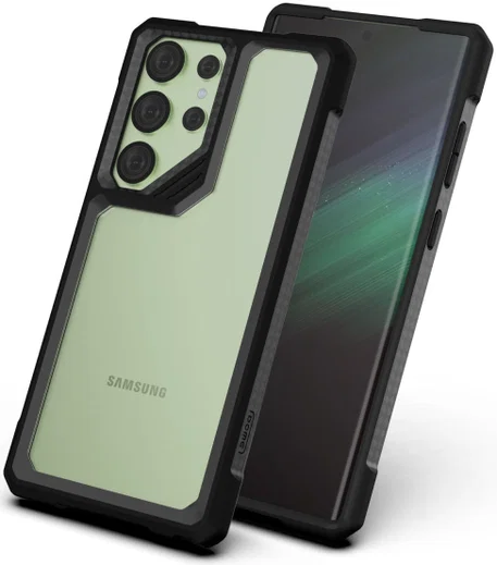Whitestone Samsung Galaxy S23 Ultra Hoesje Hybride Back Cover Zwart afbeelding 1