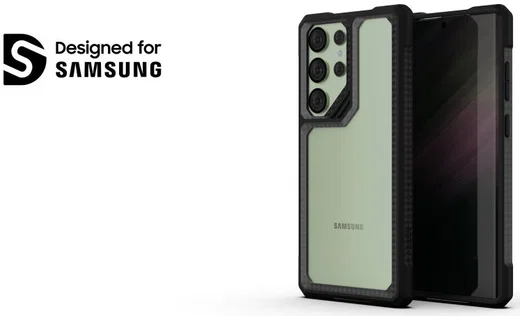 Whitestone Samsung Galaxy S23 Ultra Hoesje Hybride Back Cover Zwart afbeelding 7