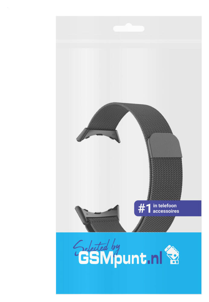 Google Pixel Watch / Watch 2 Milanees Bandje - Magnetisch Sluiting - Zilver afbeelding 6