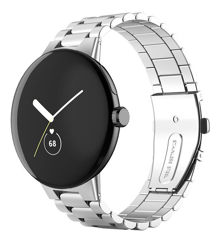 Google Pixel Watch / Watch 2 Bandje Roestvrij Staal Schakels Zilver afbeelding 1