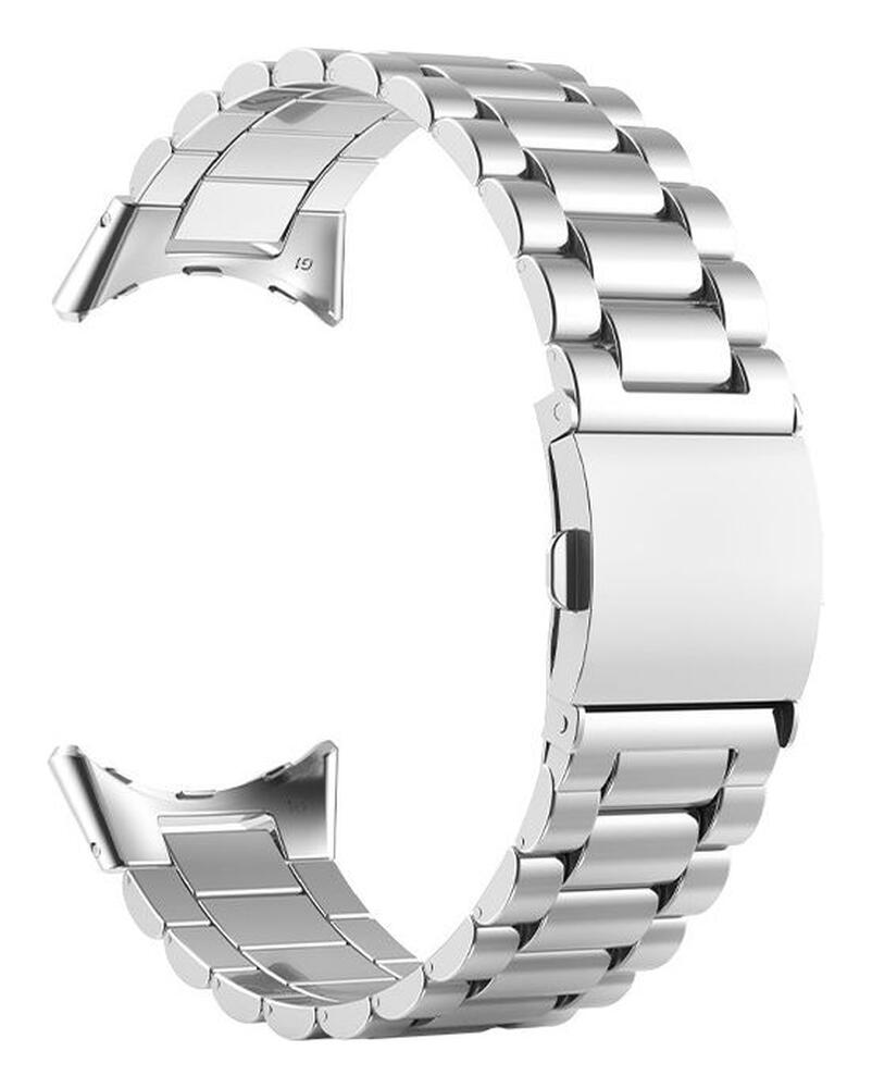Google Pixel Watch / Watch 2 Bandje Roestvrij Staal Schakels Zilver afbeelding 2