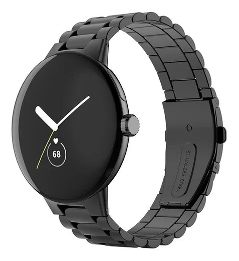 Google Pixel Watch / Watch 2 Bandje Roestvrij Staal Schakels Zwart afbeelding 1