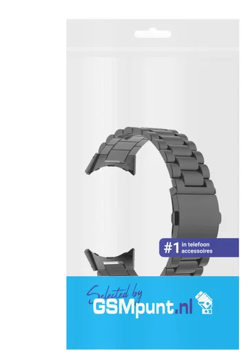 Google Pixel Watch / Watch 2 Bandje Roestvrij Staal Schakels Zwart afbeelding 5