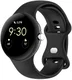 Google Pixel Watch / Watch 2 Bandje Siliconen Drukknoop Sluiting Zwart afbeelding 1