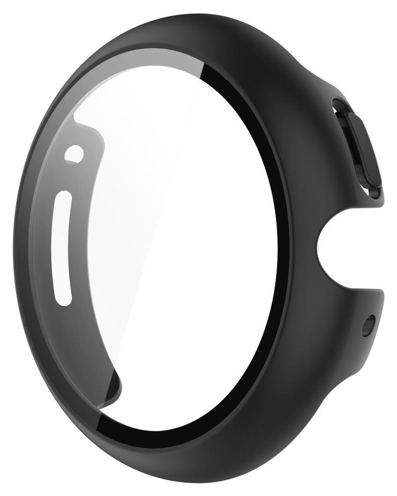 Google Pixel Watch / Watch 2 Hoesje Bumper Tempered Glass Zwart afbeelding 3