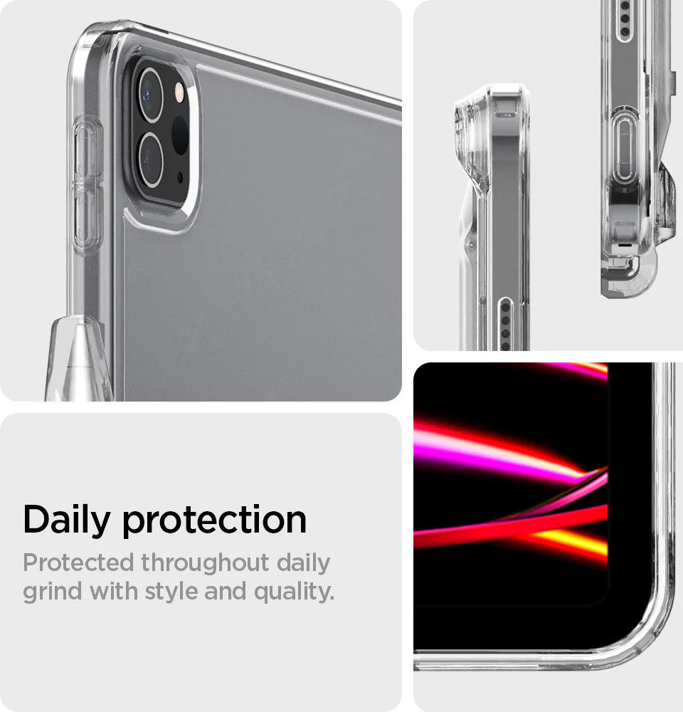 Spigen Air Skin Hybrid S iPad Pro 12.9 (2021/2022) Hoes Transparant afbeelding 6