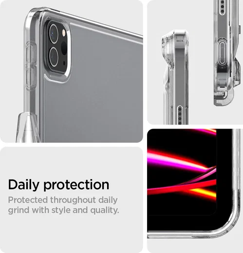 Spigen Air Skin Hybrid S iPad Pro 12.9 (2021/2022) Hoes Transparant afbeelding 6