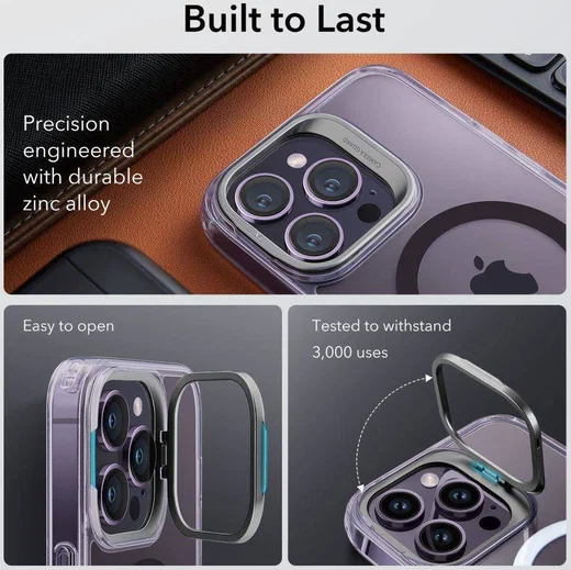 ESR Classic Kickstand Apple iPhone 14 Pro Max Hoesje MagSafe Paars afbeelding 2