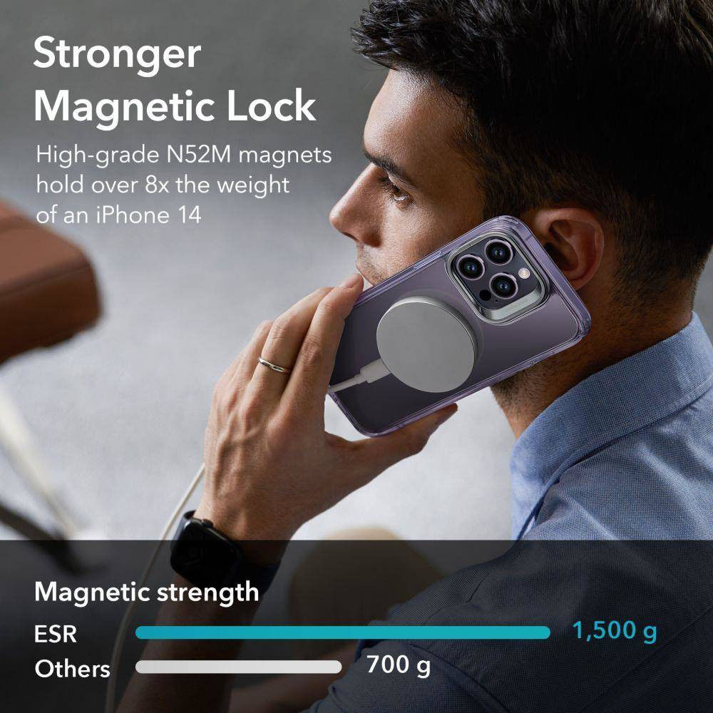 ESR Classic Kickstand Apple iPhone 14 Pro Hoesje MagSafe Paars afbeelding 3