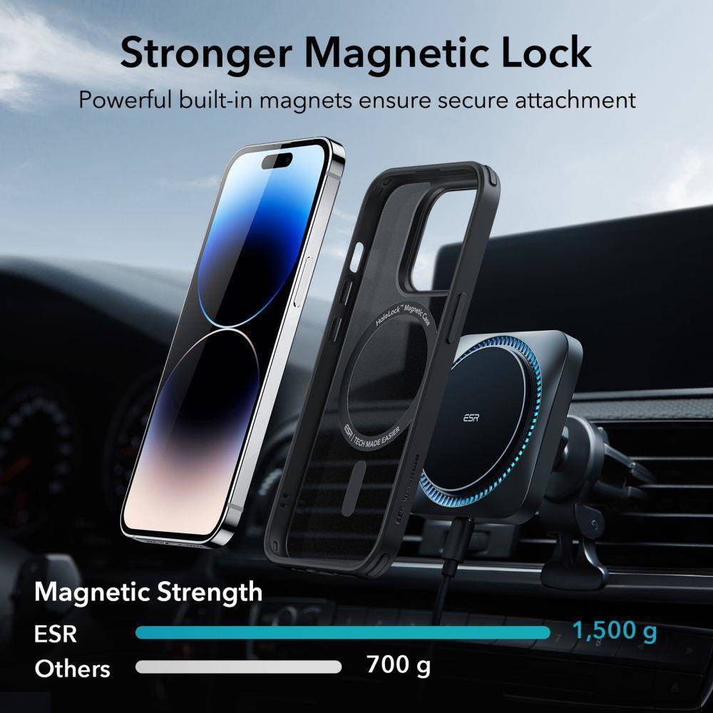 ESR Classic Hybrid iPhone 14 Pro Max Hoesje MagSafe Matte Zwart afbeelding 4
