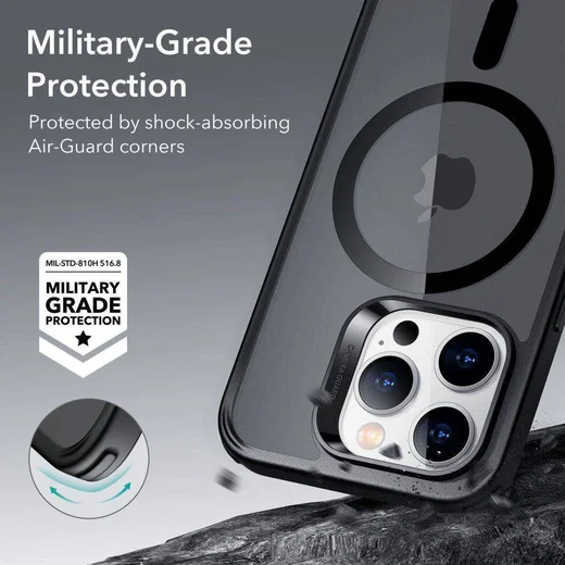 ESR Classic Hybrid iPhone 14 Pro Max Hoesje MagSafe Matte Zwart afbeelding 3