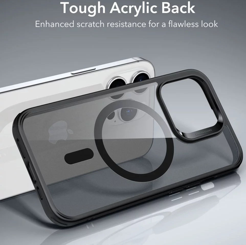 ESR Classic Hybrid HaloLock iPhone 14 Pro Hoesje MagSafe Matte Zwart afbeelding 7