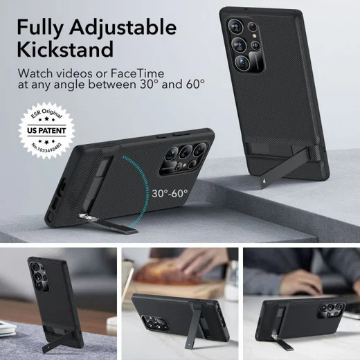 ESR Air Shield Boost Samsung Galaxy S23 Ultra Hoesje Stand Zwart afbeelding 2