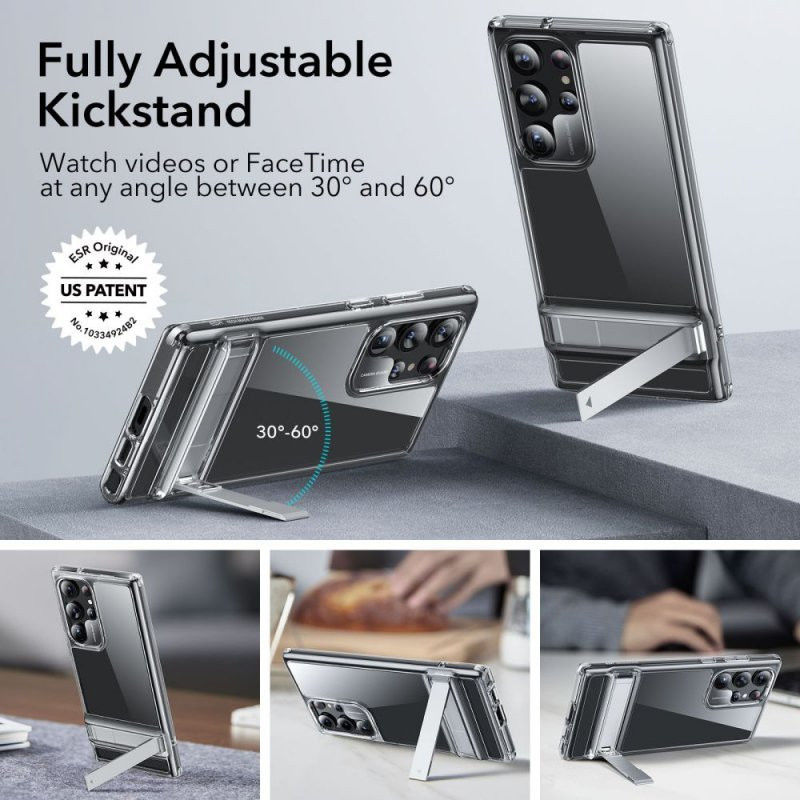 ESR Air Shield Boost Samsung Galaxy S23 Ultra Hoesje Stand Transparant afbeelding 2