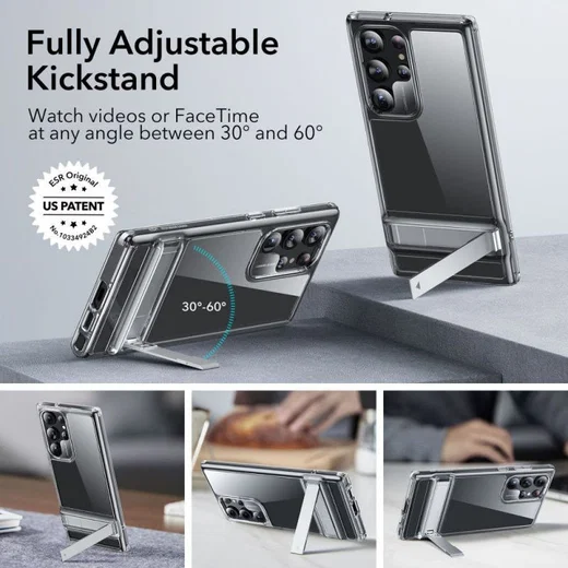 ESR Air Shield Boost Samsung Galaxy S23 Ultra Hoesje Stand Transparant afbeelding 2