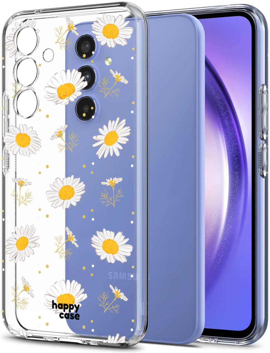 HappyCase Samsung Galaxy A54 Hoesje Flexibel TPU Bloemen Print afbeelding 2