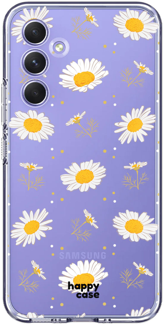 HappyCase Samsung Galaxy A54 Hoesje Flexibel TPU Bloemen Print afbeelding 1