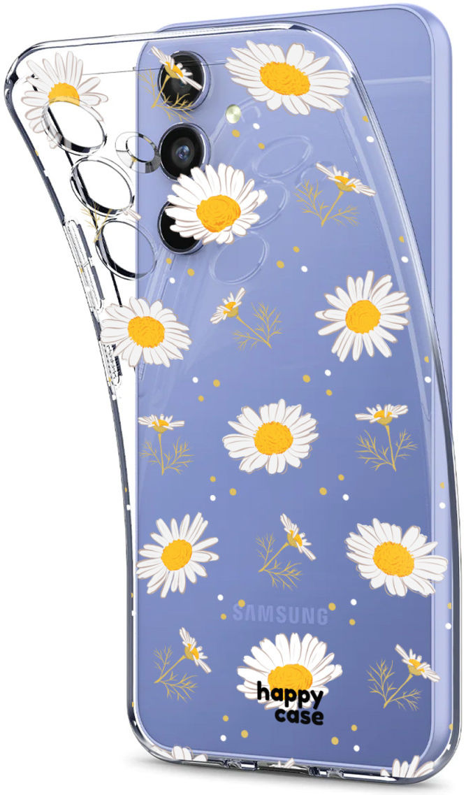 HappyCase Samsung Galaxy A54 Hoesje Flexibel TPU Bloemen Print afbeelding 7