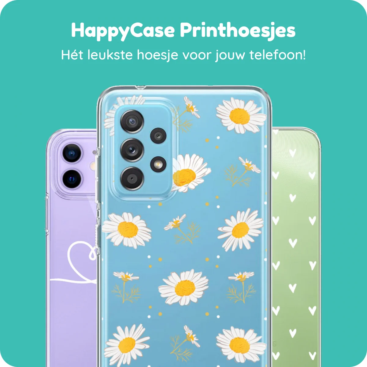 HappyCase Samsung Galaxy A54 Hoesje Flexibel TPU Bloemen Print afbeelding 6