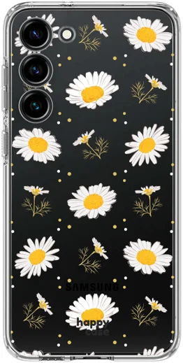 HappyCase Samsung Galaxy S23 Hoesje Flexibel TPU Bloemen Print afbeelding 1