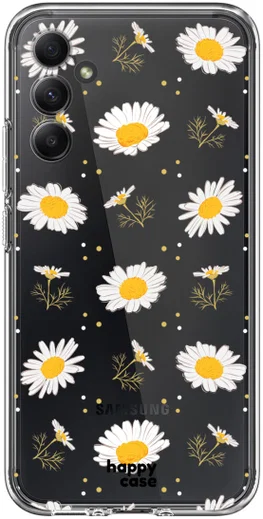 HappyCase Samsung Galaxy A34 Hoesje Flexibel TPU Bloemen Print afbeelding 1