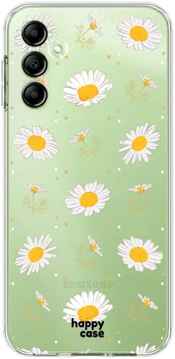 HappyCase Samsung Galaxy A14 Hoesje Flexibel TPU Bloemen Print afbeelding 1
