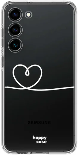 HappyCase Samsung Galaxy S23 Hoesje Flexibel TPU Hartje Print afbeelding 1