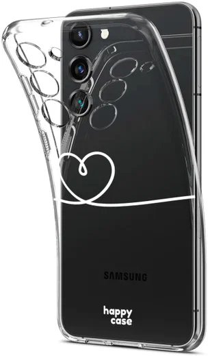 HappyCase Samsung Galaxy S23 Hoesje Flexibel TPU Hartje Print afbeelding 2
